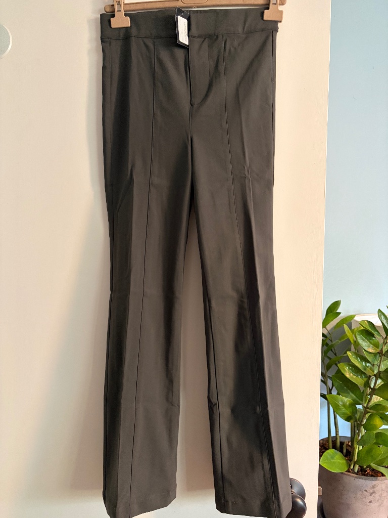 Elaine Kim Nwt Zipper Front Tec Jeans Brown Size L